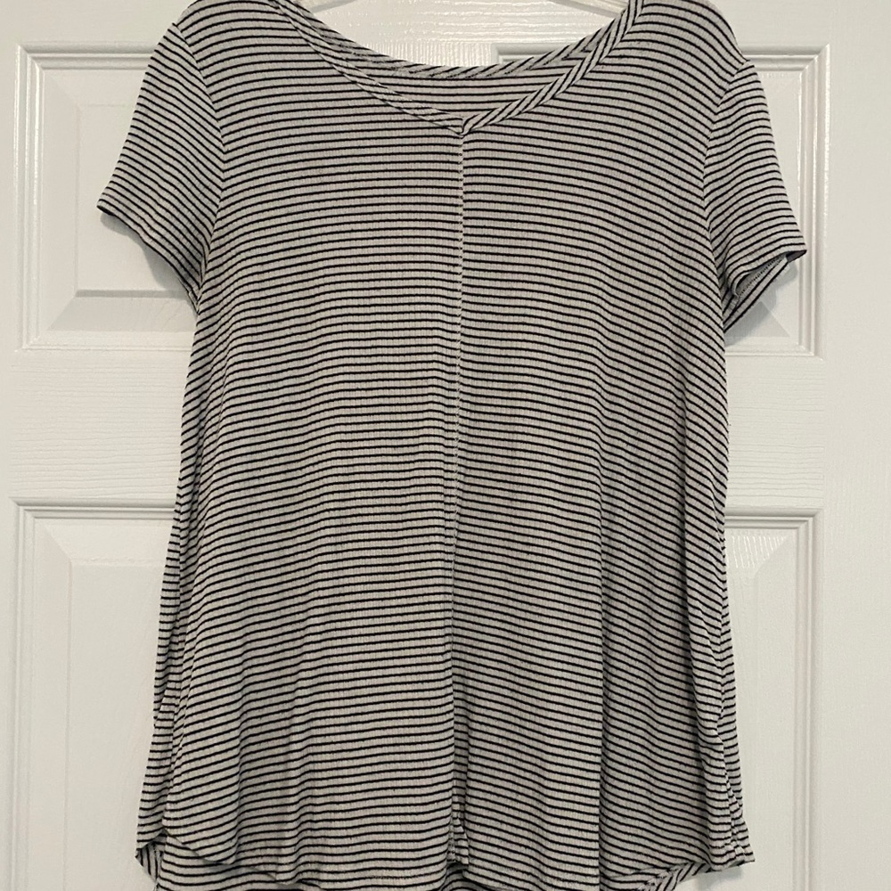 Black & White Striped Top